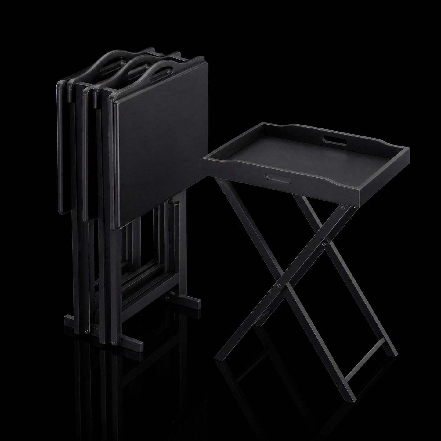 Folding Tray Stands – Set of 4