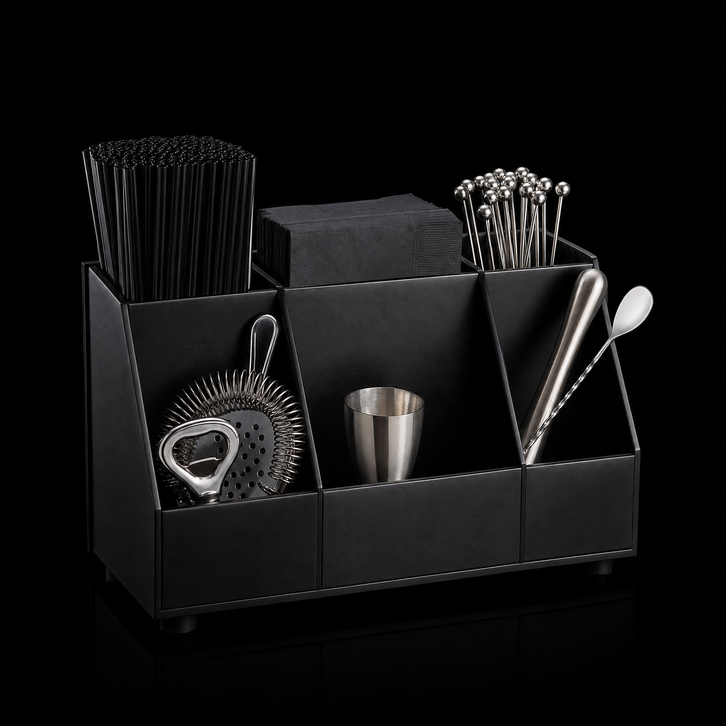 Bar Caddy Organizer – 6 Compartment