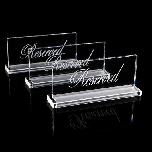 Reserved Sign – Acrylic Table Sign 10 Count