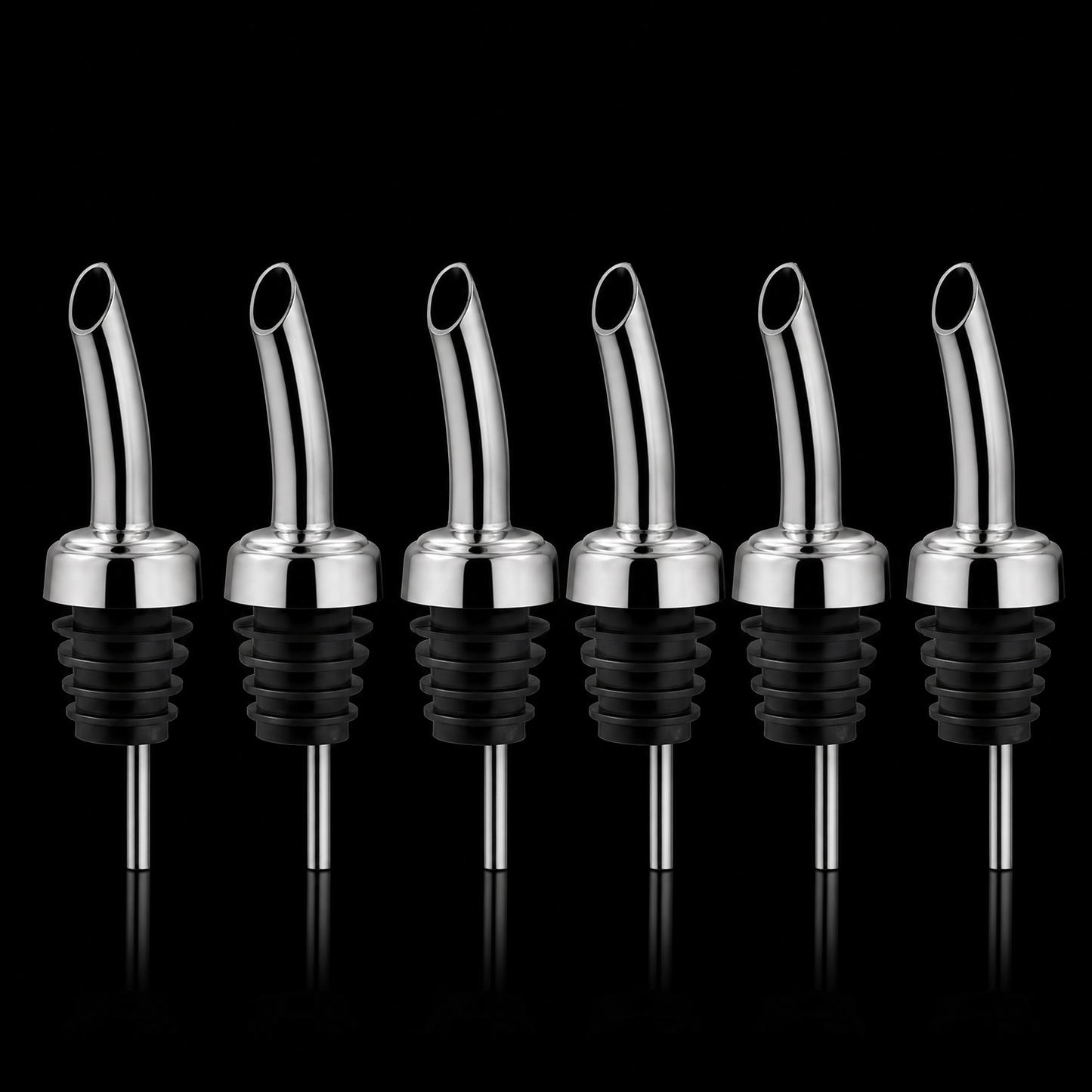Free-Flow Chrome Speed Pourers – Set of 12