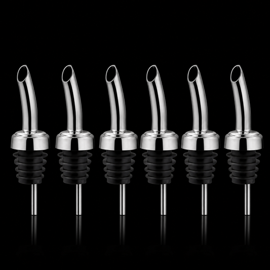 Free-Flow Chrome Speed Pourers – Set of 12